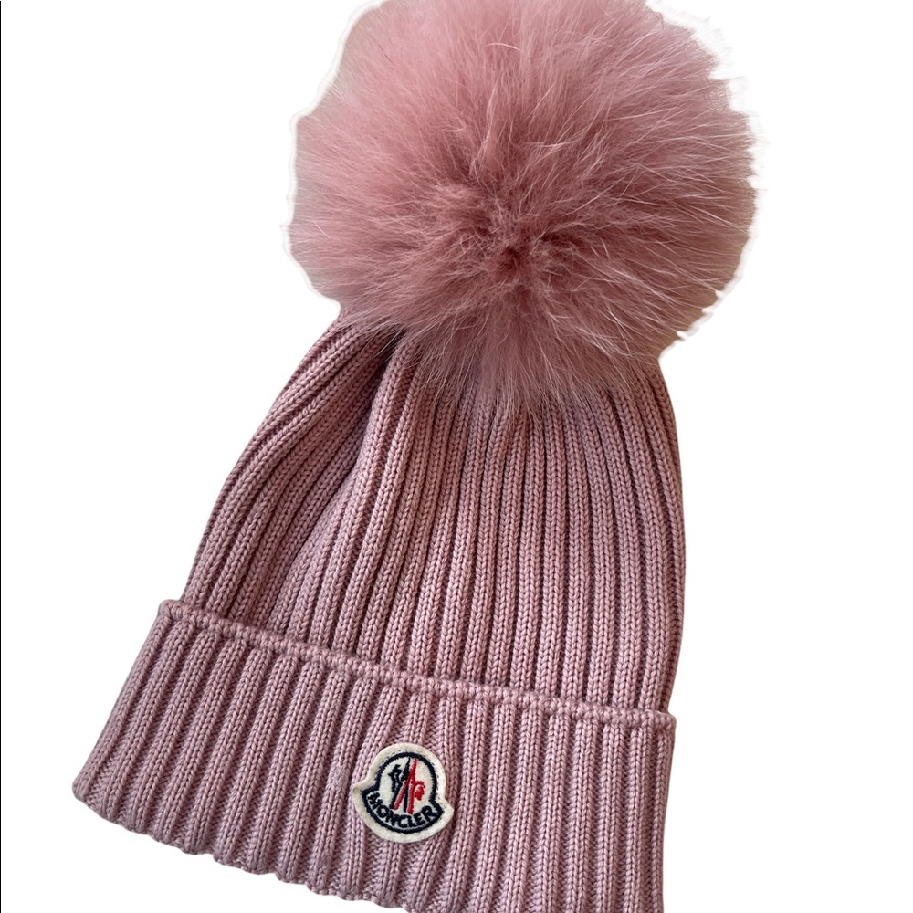 Pastel Pink Moncler Beanie!